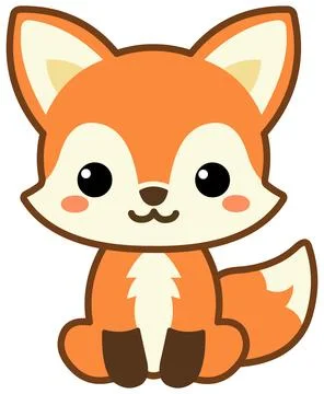 Kawaii Fox Stock Illustration