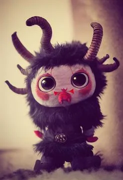 Kawaii Krampus Stock Illustration