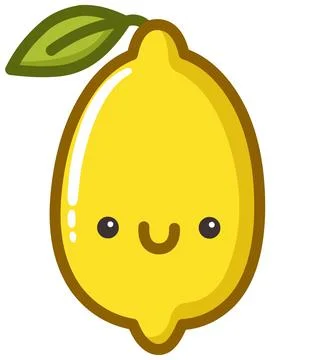 Kawaii Lemon Illustrazione stock