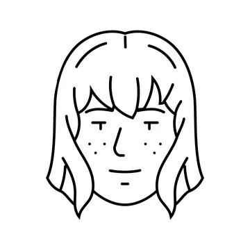 Kawaii makeup line icon vector illustration Stock Illustration