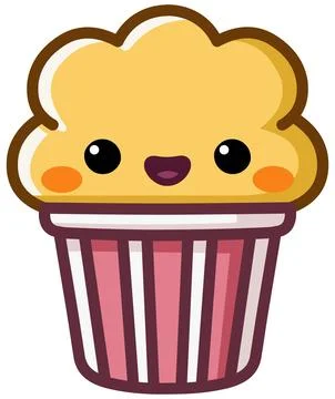 Kawaii Popcorn Stock Illustration