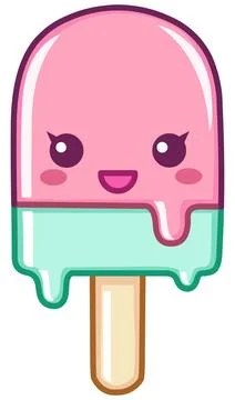 Kawaii Popsicle Stock Illustration