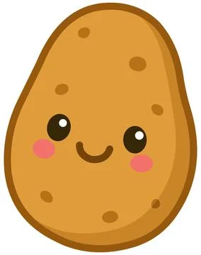 Kawaii Potato Illustrazione stock