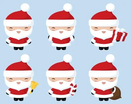 Kawaii santa Stock Illustration