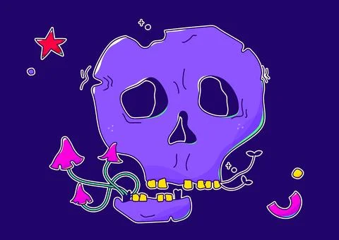 Kawaii sceleton picture イラスト素材