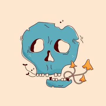 Kawaii sceleton picture イラスト素材