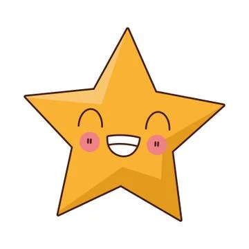 Kawaii star icon Stock Illustration