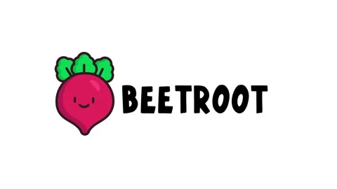 Kawaii-style red beetroot icon animation.4K motion animation. Video stock 304632923