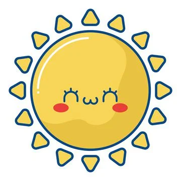 Kawaii sun design Stock Illustration