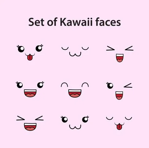 Kawaiifaces Stock Illustration