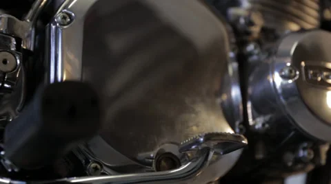 Kawasaki 900 Motorcycle Engine Stock Footage 34334238