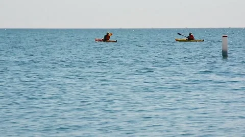 Kayacking lake 01svKBv Stock Footage 47410901