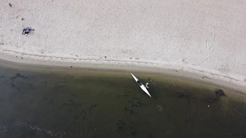 Kayak on the beach Stock Footage 131781852