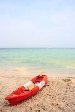 Kayak on beach Stock Photos