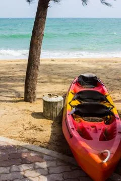 Kayak on beach Stock Photos
