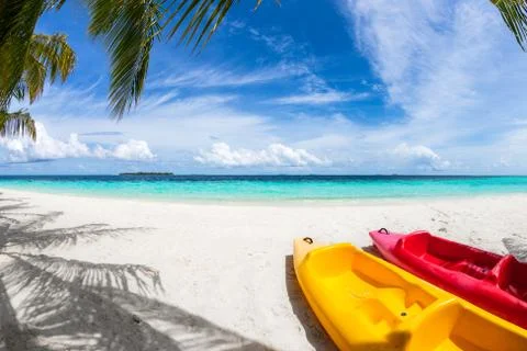 Kayak on beach Stock Photos