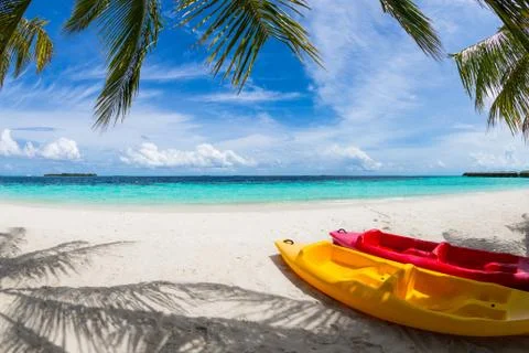 Kayak on beach Stock Photos