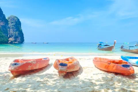 Kayak on the beach Stock Photos