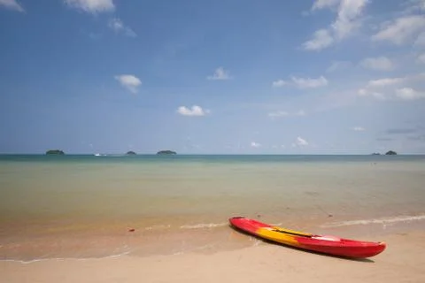 Kayak on the beach Stock Photos
