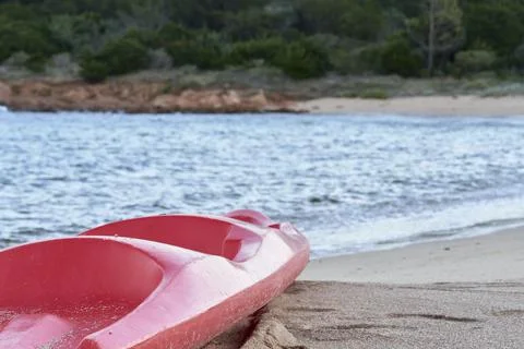 A kayak on a beach Stock Photos