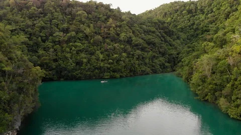 Kayak in blue lagoon Stock Footage 108258419