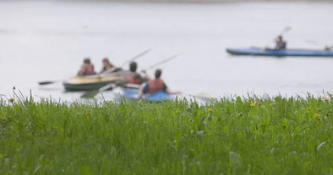 Kayak canoe rowing weekends Stockbeeldmateriaal 196301571