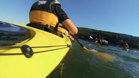 Kayak expedition Stock Footage 102436260