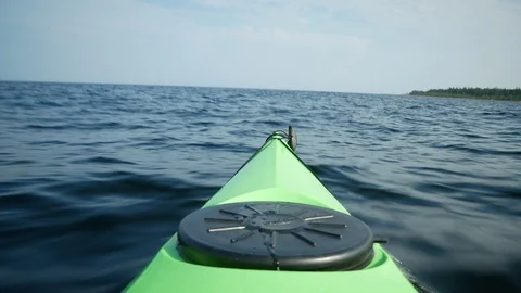 Kayak going through the water Stock Footage 97270804