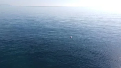 Kayak lost at sea Stock Footage 150129882