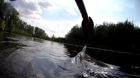 Kayak movement Stockbeeldmateriaal 30946038