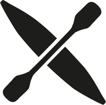 Kayak with one paddle Illustrazione stock
