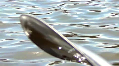 Kayak paddle Stock Footage