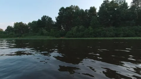 Kayak Sailing On The River Stock Footage 162064770