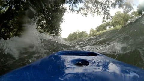 Kayak in shaking waters Video stock 108194045