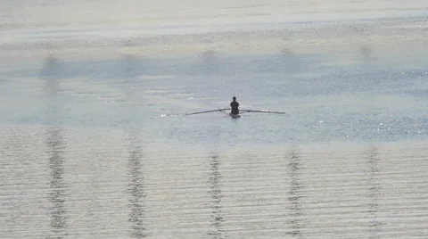 Kayak single row Stock Footage 53723534