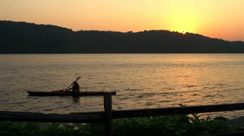Kayak Sunset Video stock 10860891