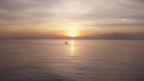 Kayak sunset Stock Footage 118683004