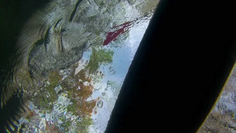 Kayak from underwater low angle 4K Stock Footage 146232270