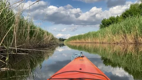 Kayak on the water Stock Footage
