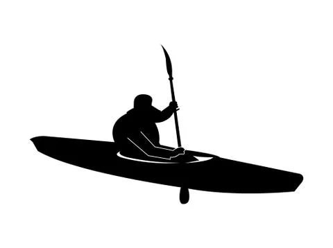 Kayak on white Stock Illustration