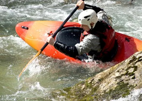 Kayaker Foto stock