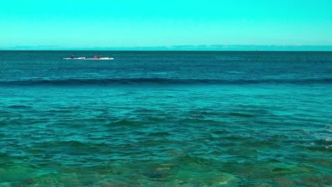Kayakers at the beach Stock Footage 282845726