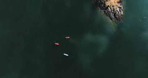 Kayakers in the Ocean Stock Footage 279773690
