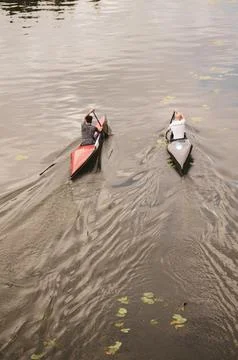 Kayakers Foto stock