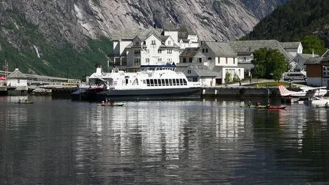 Kayakers return Stock Footage 92841959