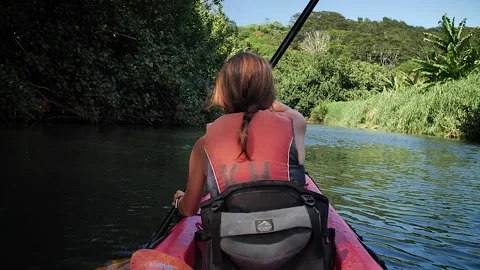 Kayaking 194 Stock Footage 155495621