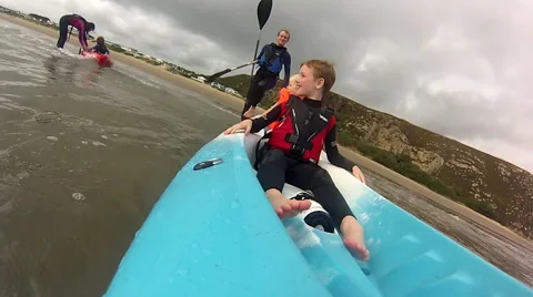 Kayaking in Abersoch Stock Footage 46722837