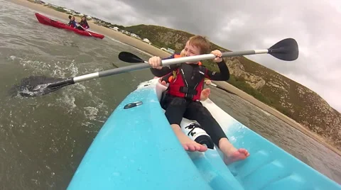 Kayaking in Abersoch Stock Footage 46722930