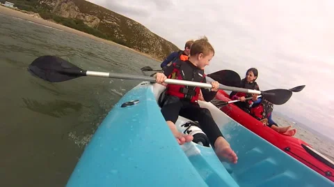 Kayaking in Abersoch Stock Footage 46723113
