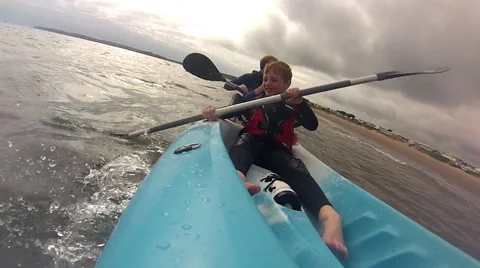 Kayaking in Abersoch Stock Footage 46723176